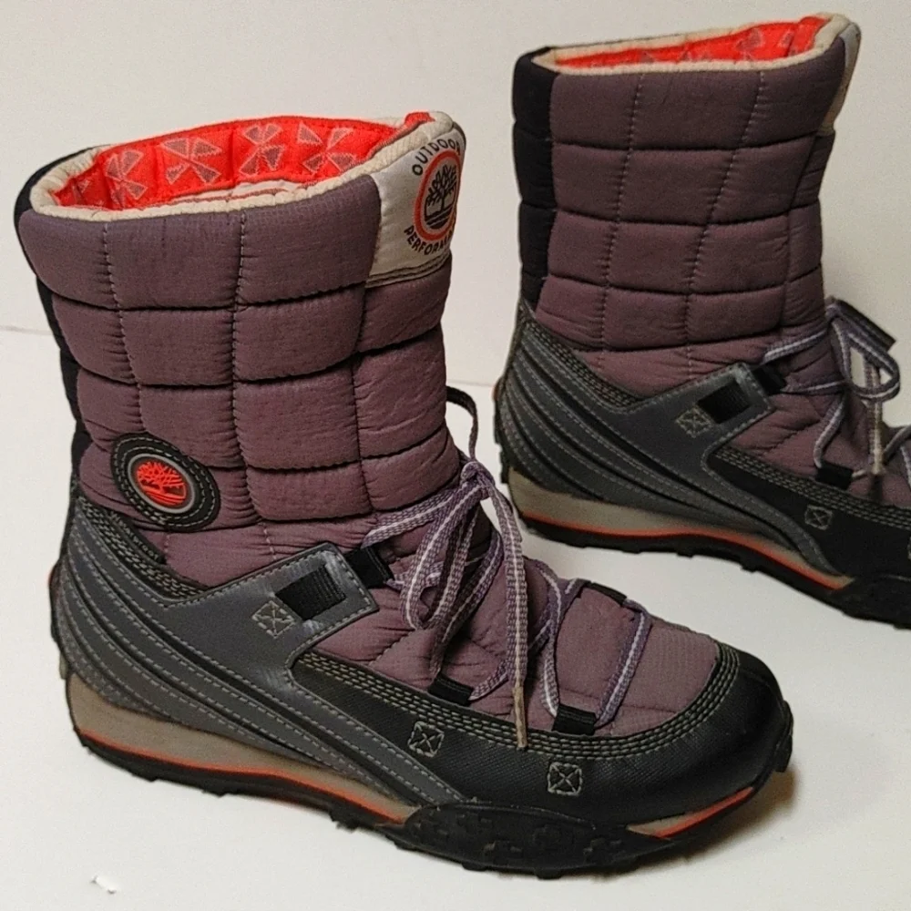 Women's Timberland Performance 200 Gram Primaloft Waterproof Snow Boots in Gray